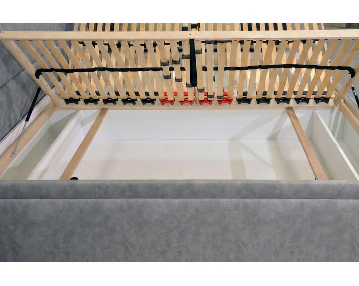 Čalouněná postel Niobe s dlouhým čelem, 90x200 cm